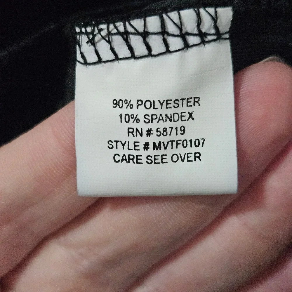 Notations Womens Black Silver Glitter Wavy Pattern Evening Top MVTF0107 Small